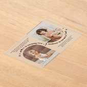 ダブルアーチフォトジョイント誕生日招待状 アクリル招待状 (レイダウン)