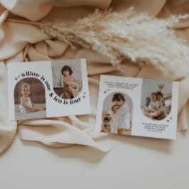 ダブルアーチフォトジョイント誕生日招待状 招待状