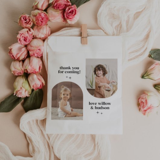 ダブルアーチフォトジョイント誕生日紙 フェイバーバッグ