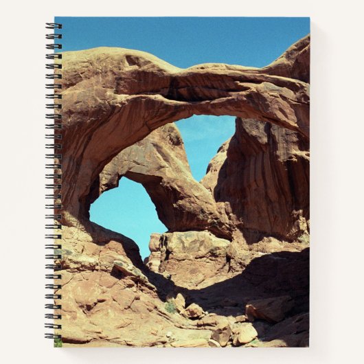 ダブルアーチユタ砂漠の風景の写真 ノートブック (正面)