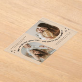 ダブルアーチ写真 ゴッドマザー プロポーズ アクリル招待状 (レイダウン)