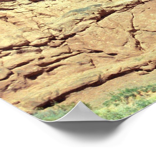 ダブルアーチ砂漠の写真 ポスター (角)