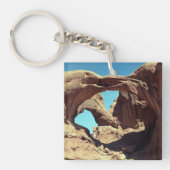 ダブルアーチ砂漠の風景の写真 キーホルダー (正面)