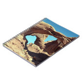 ダブルアーチ砂漠の風景の写真 ノートブック (左側)