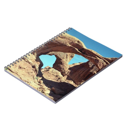ダブルアーチ砂漠の風景の写真 ノートブック (左側)