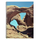 ダブルアーチ砂漠の風景の写真 ノートブック (正面)