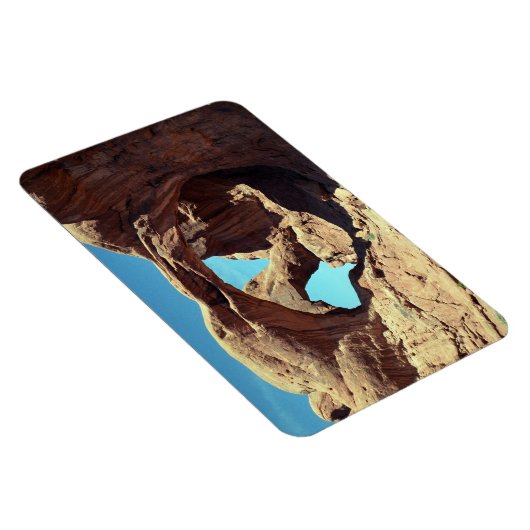 ダブルアーチ砂漠の風景の写真 マグネット (右側)