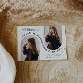 ダブルアーチ2フォト誕生日招待状 招待状