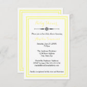 ダブルイエロートリム – 3x5ベビーシャワー招待状 招待状 (正面/裏面)