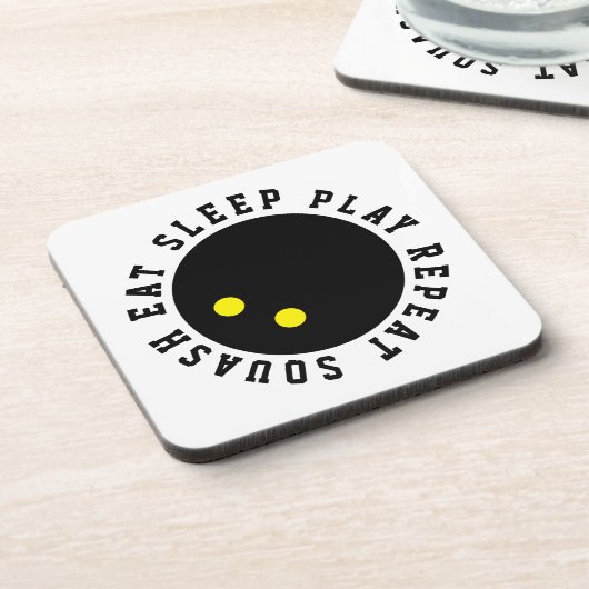 ダブルイエロードットスカッシュボールおもしろいパスティックコースター コースター (左側)