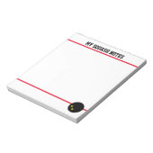 ダブルイエロードットボールでコートのメモ帳を押し潰す ノートパッド (回転)