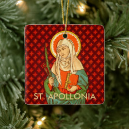 ダブルイメージセントアポロニア(VVP 001)スクエア セラミックオーナメント