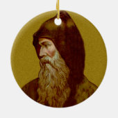 ダブルイメージセントシリル修道士(M 002)セラミック セラミックオーナメント (裏面)