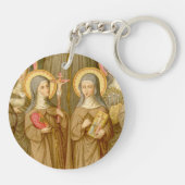 ダブルイメージ2つの貧しいクレア聖人(SAU 27) キーホルダー (裏面)