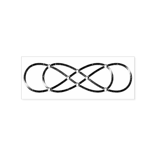 ダブルインフィニティアンティーク金ゴールド+アイディア ラバースタンプ (インプリント)