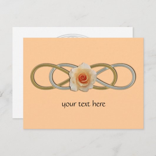 ダブルインフィニティシルバー金ゴールドバラ ポストカード (正面/裏面)