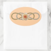 ダブルインフィニティシルバー金ゴールドバラ 楕円形シール (バッグ)