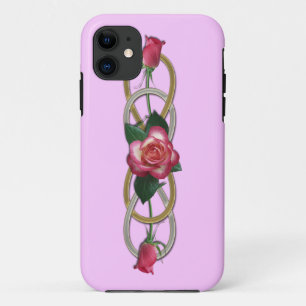 ダブルインフィニティシルバー金ゴールドバラ iPhone 11 ケース
