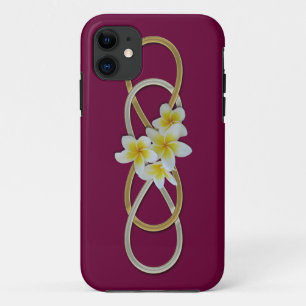 ダブルインフィニティバイカラーフランジパニ iPhone 11 ケース