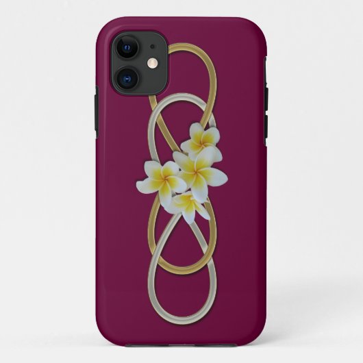ダブルインフィニティバイカラーフランジパニ Case-Mate iPhoneケース (裏面)