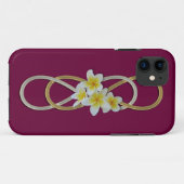 ダブルインフィニティバイカラーフランジパニ Case-Mate iPhoneケース (裏面(横))