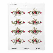 ダブルインフィニティ – バラが永遠に愛 ラベル (フルシート)