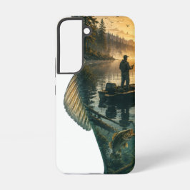 ダブルエクスポージャーバスフィッシング SAMSUNG GALAXY S22ケース