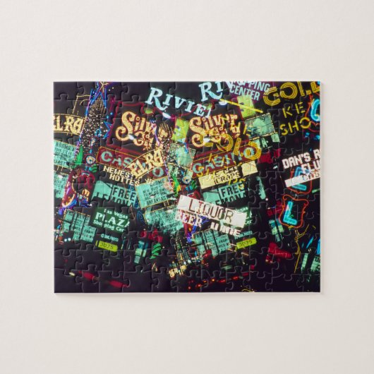 ダブルエクスポージャー、カジノシンボルや象徴、ラスベガス、 ジグソーパズル (横)