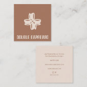 ダブルエスプレッソ優雅さと暖かさのブレンド スクエア名刺 (正面/裏面)