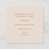 ダブルエスプレッソ優雅さと暖かさのブレンド スクエア名刺 (裏面)