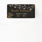 ダブルエレガントお祝い誕生日ソース 横断幕 (インサイチュ)