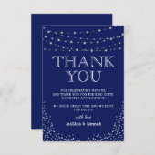 ダブルエレガントお祝い誕生日パーティー サンキューカード (正面/裏面)