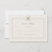 ダブルエレガントハピネスモダンシャンパン 出欠カード (正面)