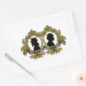 ダブルカメオステッカー 長方形シール (封筒)