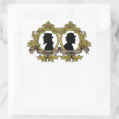 ダブルカメオステッカー 長方形シール (バッグ)