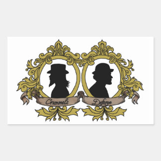 ダブルカメオステッカー 長方形シール