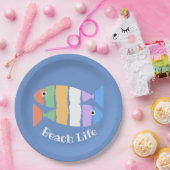 ダブルカラフルフィッシュデザイン紙プレート ペーパープレート (パーティー)