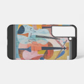 ダブルカラフルベース抽象芸術 SAMSUNG GALAXYケース (裏面横)