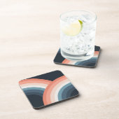 ダブルカラフルレトロスタイルレインボー コースター (右側)