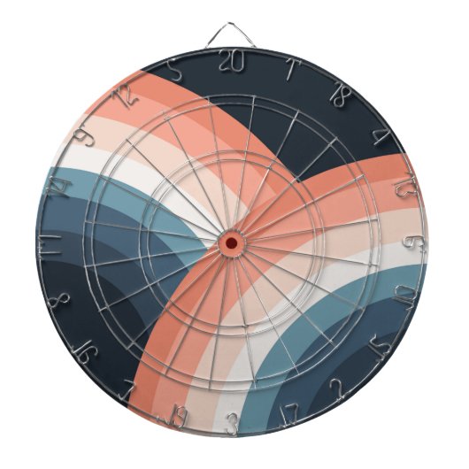 ダブルカラフルレトロスタイルレインボー ダーツボード (正面)