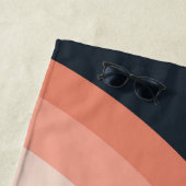 ダブルカラフルレトロスタイルレインボー ビーチタオル (インサイチュ)