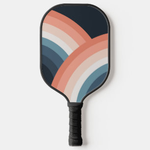 ダブルカラフルレトロスタイルレインボー ピックルボールラケット