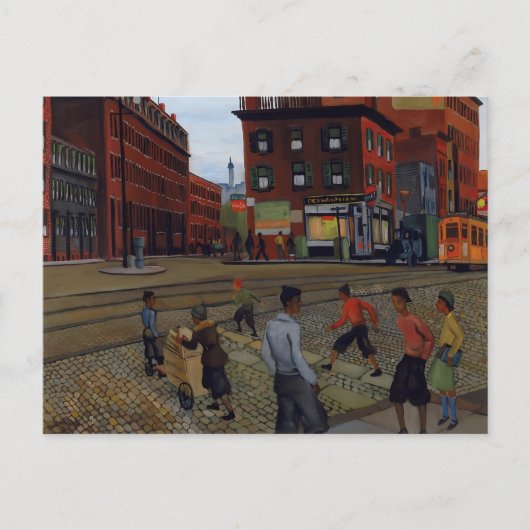 ダブルガラススクエアボストン1936ヴィンテージアーバンアート ポストカード (正面)