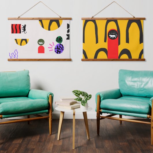 ダブルキスメ 吊り下げ型タペストリー (リビング)