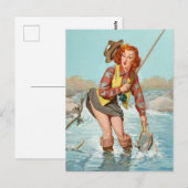 ダブルキャッチピンナップガールアート ポストカード (正面/裏面)