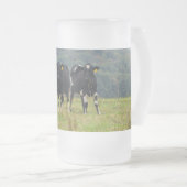 ダブルキャトルマスすりガラス製ビールマグ フロストグラスビールジョッキ (正面右)