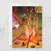 ダブルキャンピングアウトドアアドベンチャーアウェイツ誕生日 招待状 (裏面)