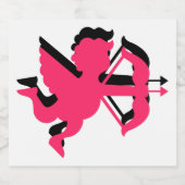 ダブルキューピッドバレンタインデー スパークリングワインラベル (シングルラベル)