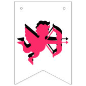 ダブルキューピッド バレンタインデー バンティング バナー (第3の旗)