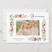 ダブルキンセニェラスペインのお洒落タイポグラフィ 招待状 (正面)